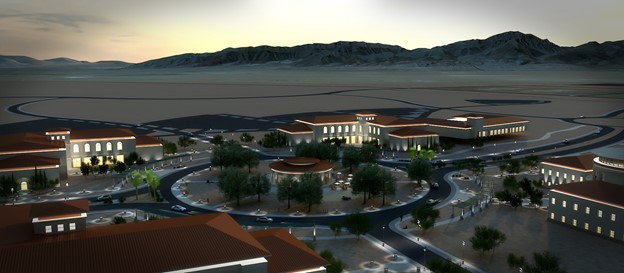 Render w wysokiej rozdzielczości. Projekt: Fort Bliss zlokalizowany jest w El Paso w Teksasie.